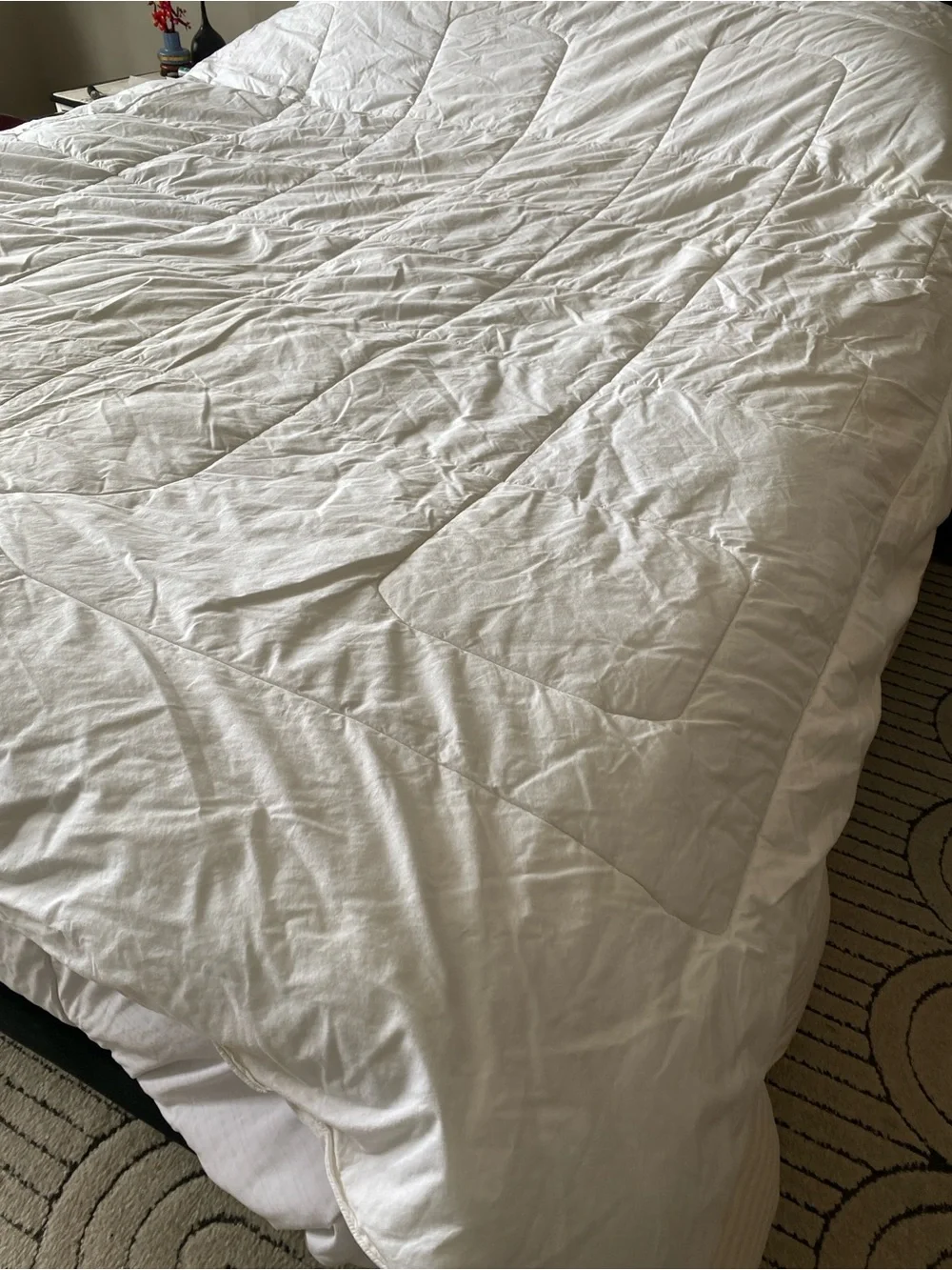DOWN QUEEN Queen Down Filled Comforter White Luxury Bedding All Season Hotel Sty